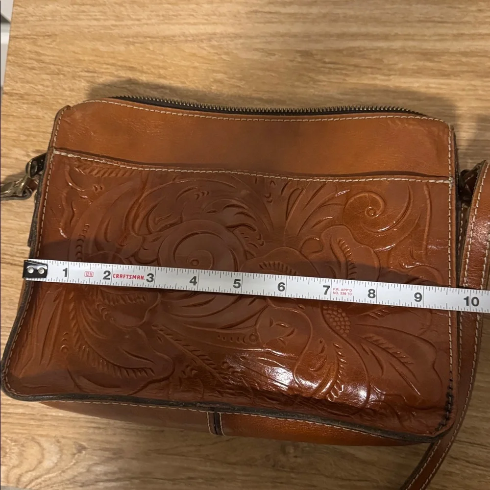 Patricia Nash Brown Tooled Leather Crossbody Bag - Picture 7 of 16